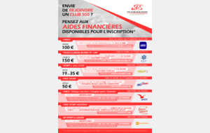 Inscription &amp; Aides financières - Saison 2026-2027